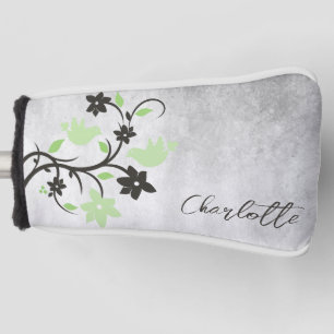 Mint Green Lovebirds Golf Head Cover