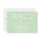 Mint Green Modern Baby Shower Invitation