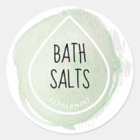 Mint Green Oil Drop Essential Oil Craft Label