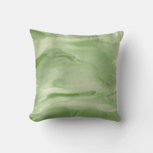 Mint Green Pattern Throw Pillow