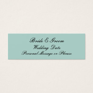 Mint Green Personalized Wedding Favour Tag Templat