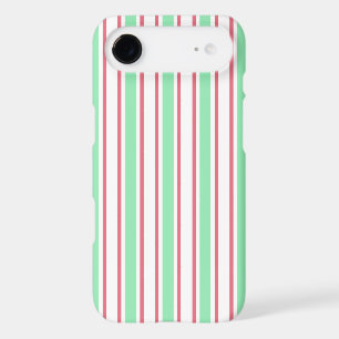 Mint green, pink and white candy stripes