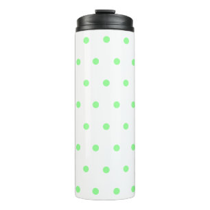 Mint Green Pink Dots Thermal Tumbler