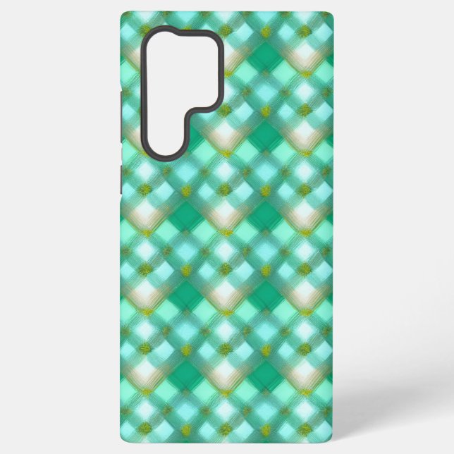 Mint Green Plaid Phone Case (Back)