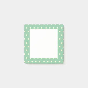 Mint Green Polka Dot Customizable Post-it Notes