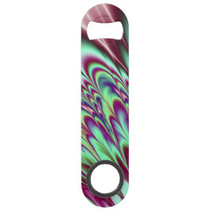 Mint Green Purple Bloom Fractal Bar Key
