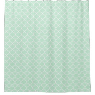 Mint Green Quatrefoil Geometric Pattern