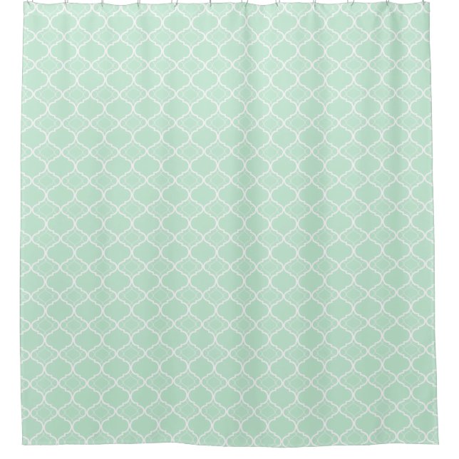 Mint Green Quatrefoil Geometric Pattern (Front)