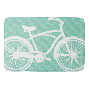 Mint Green Retro Boy's Fender Vintage Bicycle Bath Mat