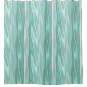 Mint Green Satin Look Shower Curtain