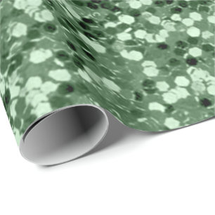 Mint Green  Sequin Glitter Shiny Effect Wrapping Paper