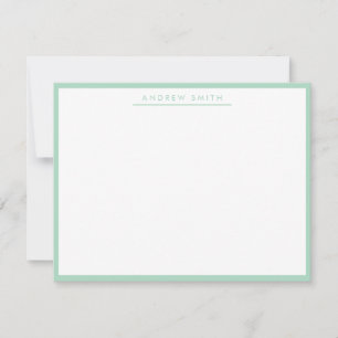 Mint Green Simple Line Modern Classic Minimalist Card