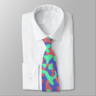 Mint Green, Soft Blue, and Light Pink Camouflage Tie