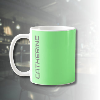 Mint Green Solid Colour Personalized Coffee Mug