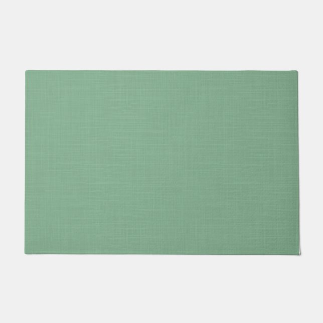 Mint green solid textured  doormat (Front)