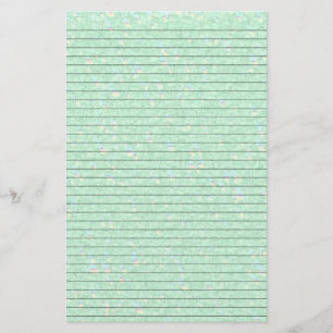 Mint Green Speckled Stationery w/ Optional Lines