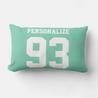 Mint green sports jersey number name zipper