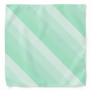 Mint Green Striped Template Elegant Trendy Bandana