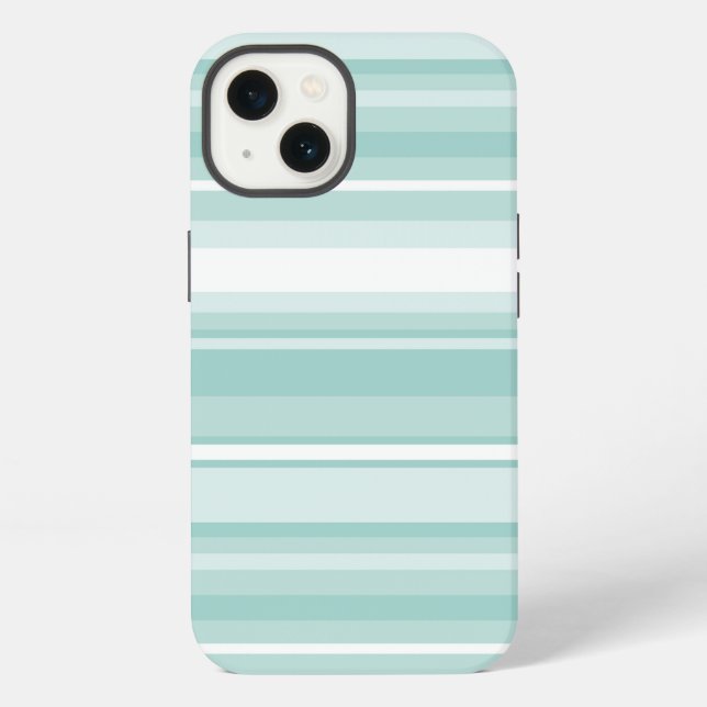 Mint green stripes Case-Mate iPhone case (Back)