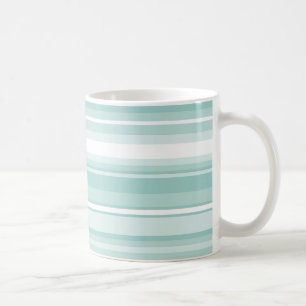 Mint green stripes coffee mug