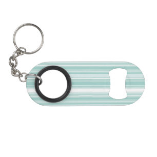 Mint green stripes mini bottle opener