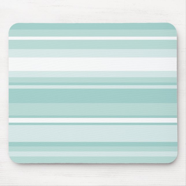 Mint green stripes mouse pad (Front)
