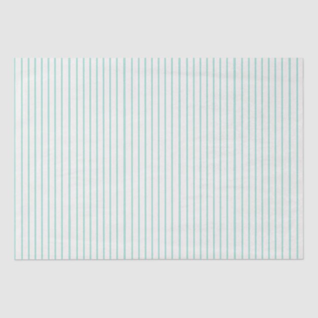 Mint Green Stripes Tissue Paper (Front)