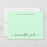 Mint Green Stylish Script Elegant Minimalist