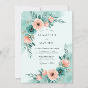 Mint Green Sunlit Summer Wedding Invitation