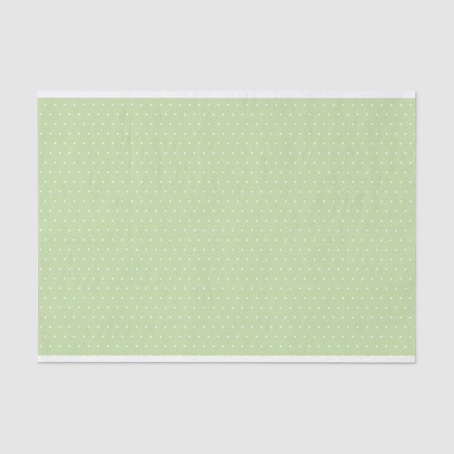 Mint Green Swiss Dot Tissue Paper (Front)