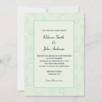 Mint Green & Teal Blue Swirl Pattern Wedding