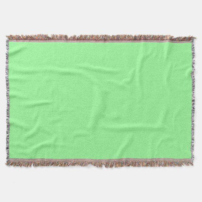 Mint Green Throw Blanket (Front)