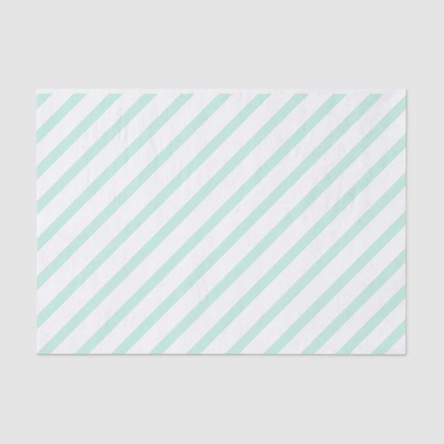 Mint Green Tissue Paper with Stripes (Front)