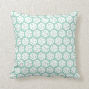 Mint green Volleyball Throw Pillow