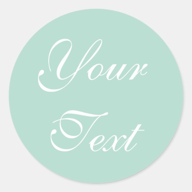 Mint Green Wedding Envelope Seals with Custom Text (Front)