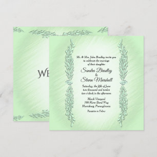Mint Green Wedding Invitation