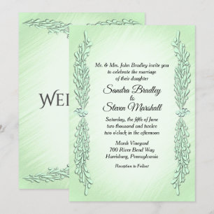 Mint Green Wedding Invitation