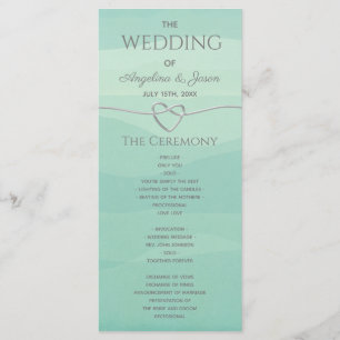 Mint Green Wedding Program