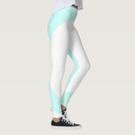Mint Green White Colours Modern Elegant Template Leggings<br><div class="desc">Mint Green White Colours Modern Elegant Template Leggings.</div>