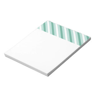 Mint Green White Fleur De Lis Delicate Pastel Notepad