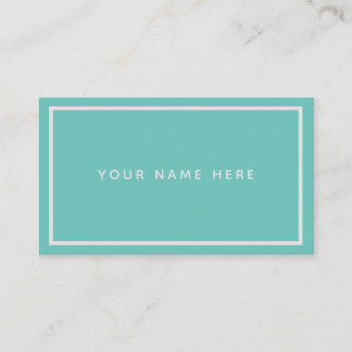 Mint Green White Minimal Pastel Business Card