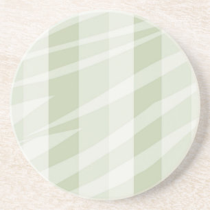 Mint Green White Zebra Stripes Coaster