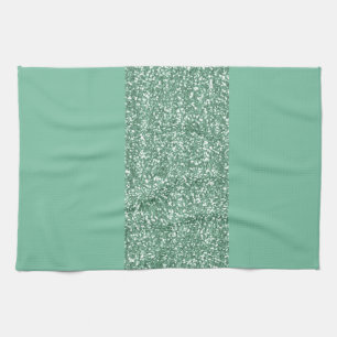 Mint Green with faux glitter Kitchen Towel