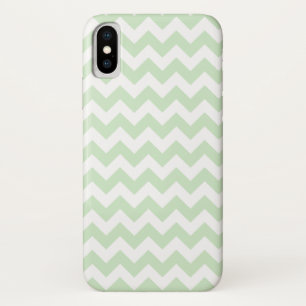 Mint Green Zig Zag Pattern iPhone X Case
