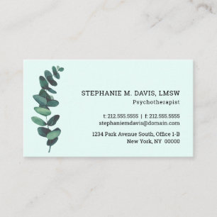 Mint Greenery Business Card