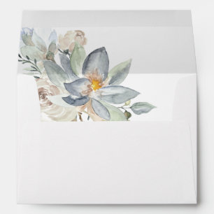 Mint Greenery & White Floral 2 Envelope