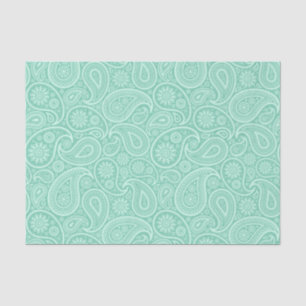Mint-gren tones paisley pattern tissue paper