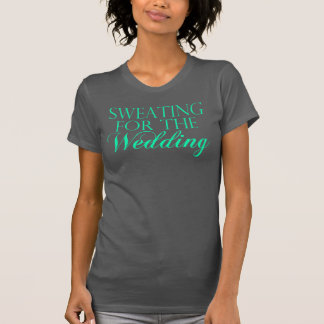 Mint & Grey Sweating For The Wedding. Singlet T-Shirt