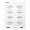 Mint heart favour wedding water bottle labels