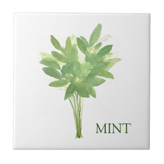 Mint Herb Greenery Kitchen Thyme Sage Green  Tile